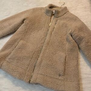 Calvin Klein Taupe Sherpa Zip Jacket